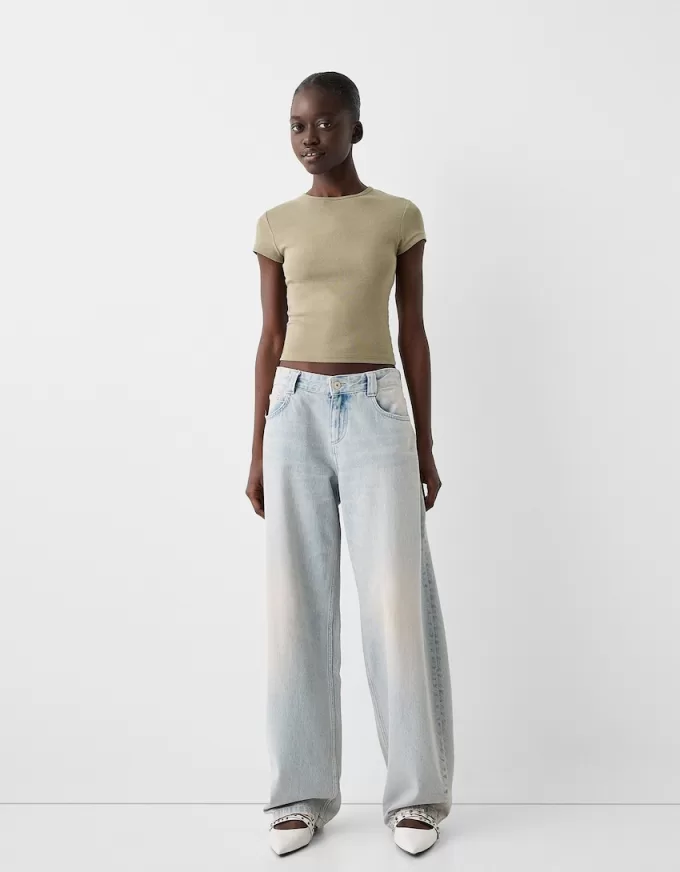 T-shirt a maniche corte con scollo rotondo