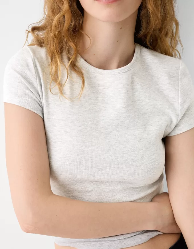 T-shirt a maniche corte con scollo rotondo