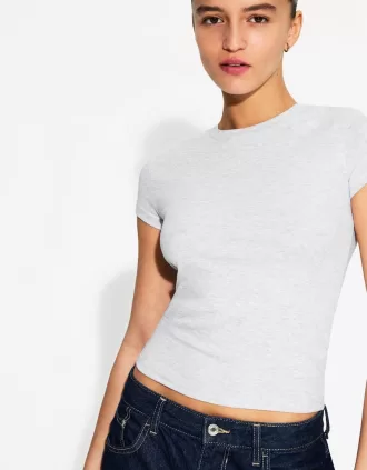 T-shirt a maniche corte con scollo rotondo