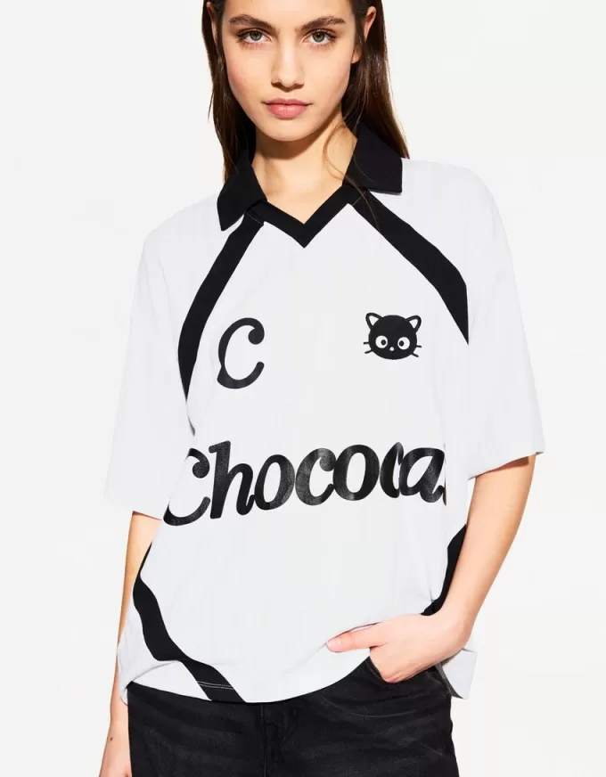 T-shirt a maniche corte con stampa Chococat