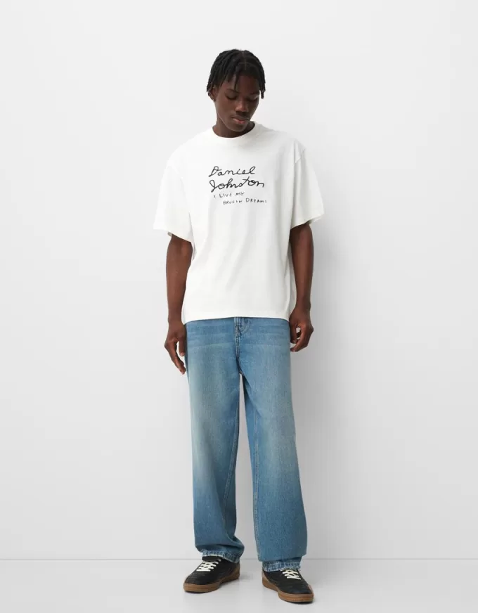 T-shirt a maniche corte con stampa Daniel Johnston