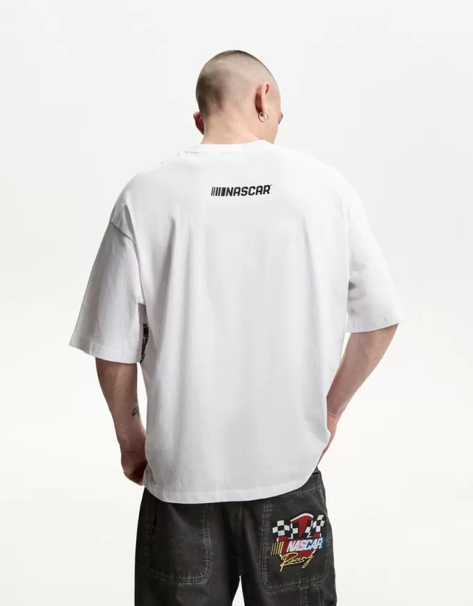 T-shirt a maniche corte con stampa Nascar