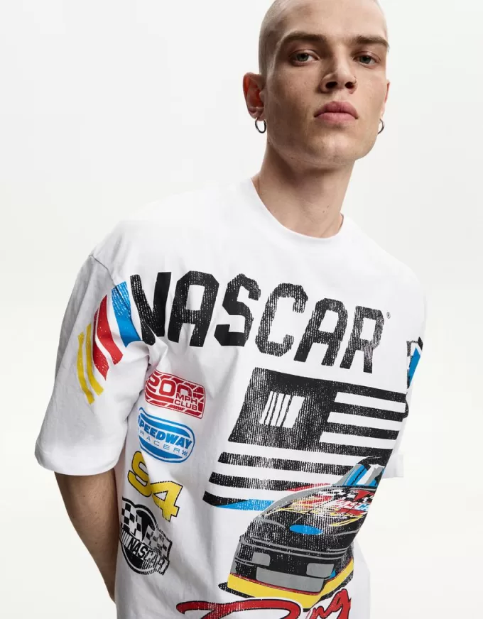 T-shirt a maniche corte con stampa Nascar