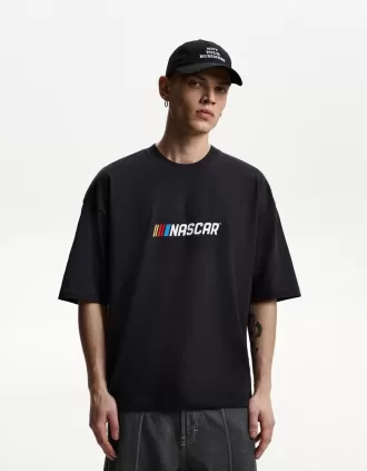 T-shirt a maniche corte con stampa Nascar