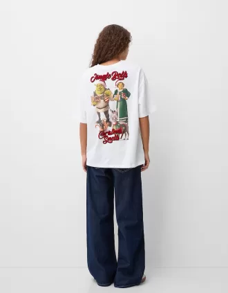 T-shirt a maniche corte con stampa Shrek