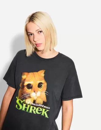 T-shirt a maniche corte con stampa Shrek