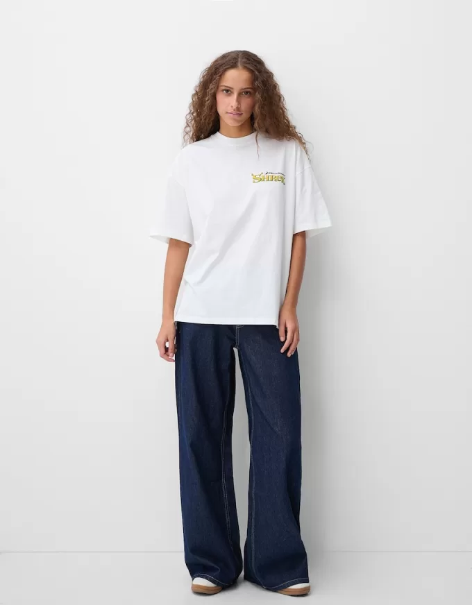 T-shirt a maniche corte con stampa Shrek