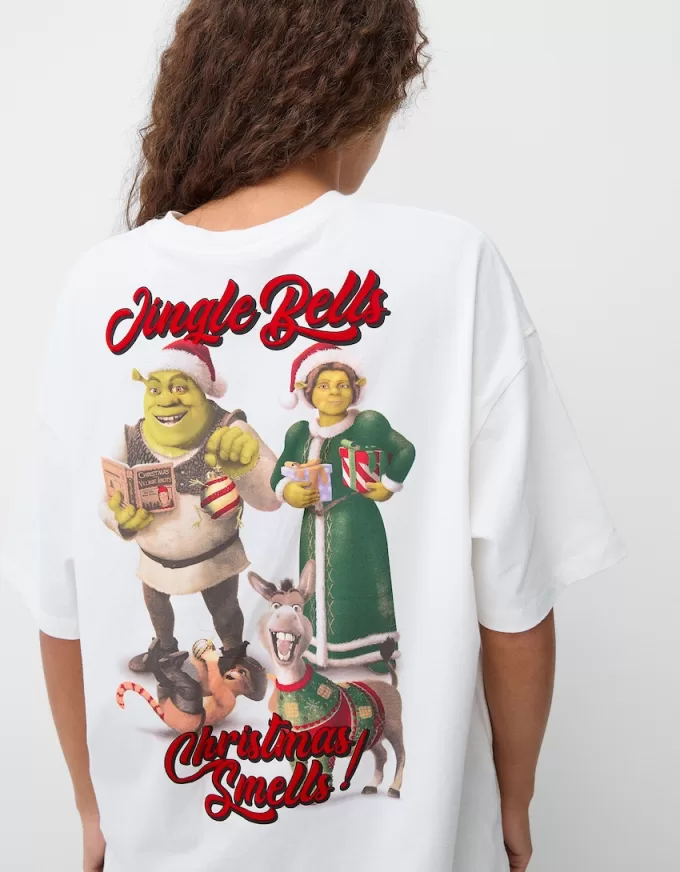 T-shirt a maniche corte con stampa Shrek