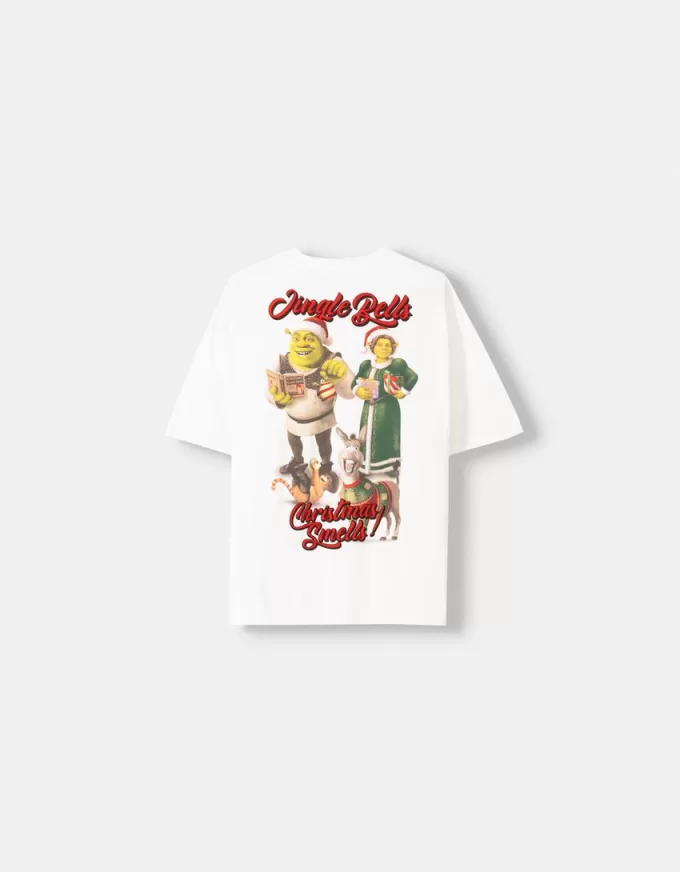 T-shirt a maniche corte con stampa Shrek