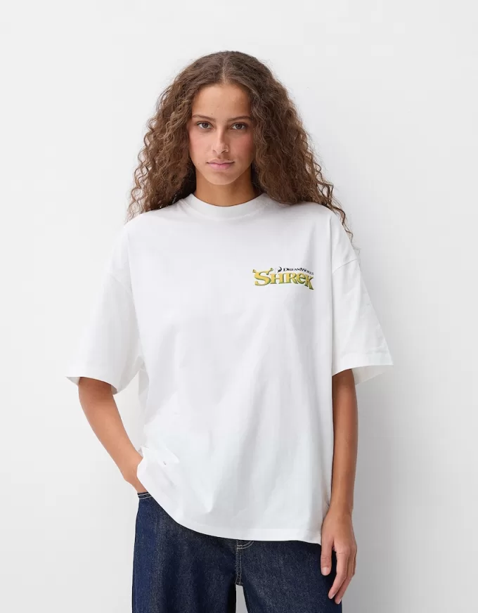 T-shirt a maniche corte con stampa Shrek