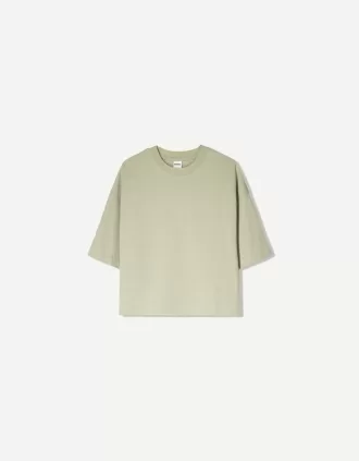 T-shirt a maniche corte dalla vestibilità squadrata in cotone pesante