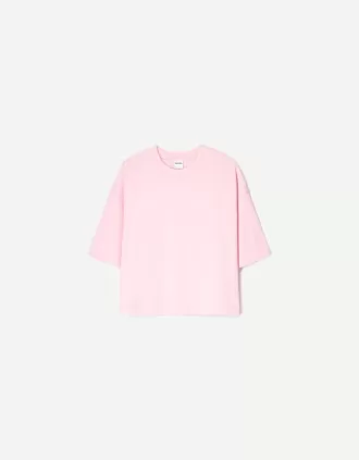 T-shirt a maniche corte dalla vestibilità squadrata in cotone pesante