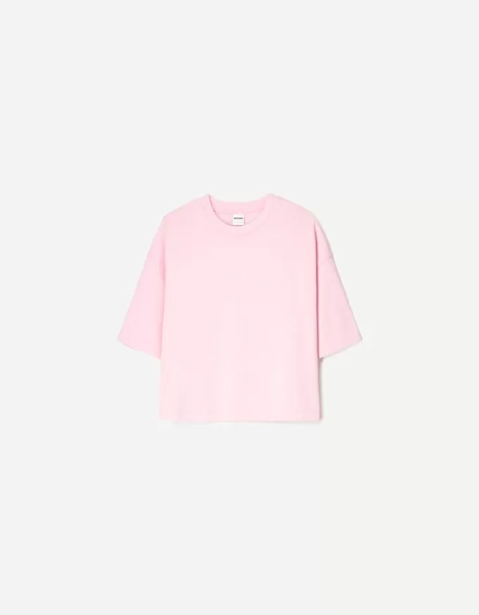 T-shirt a maniche corte dalla vestibilità squadrata in cotone pesante