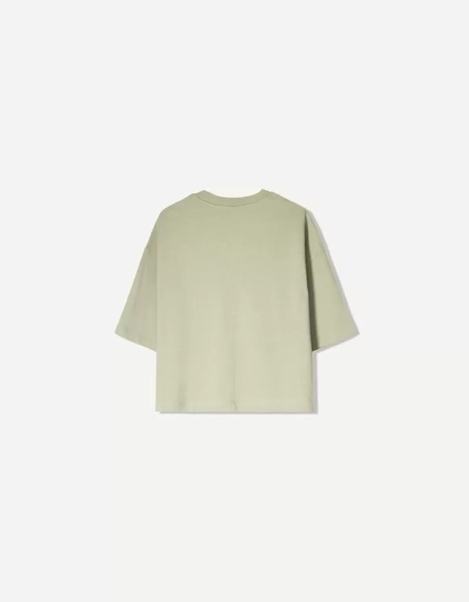 T-shirt a maniche corte dalla vestibilità squadrata in cotone pesante