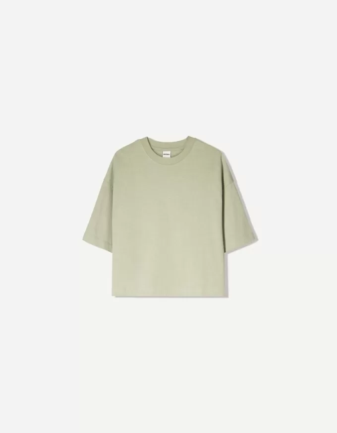 T-shirt a maniche corte dalla vestibilità squadrata in cotone pesante