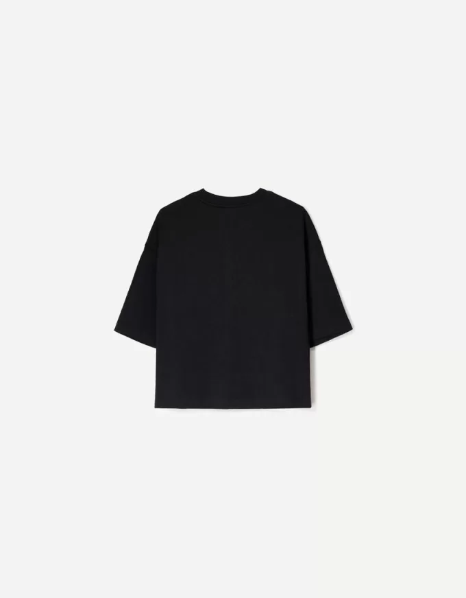 T-shirt a maniche corte dalla vestibilità squadrata in cotone pesante