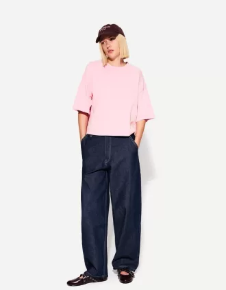 T-shirt a maniche corte dalla vestibilità squadrata in cotone pesante