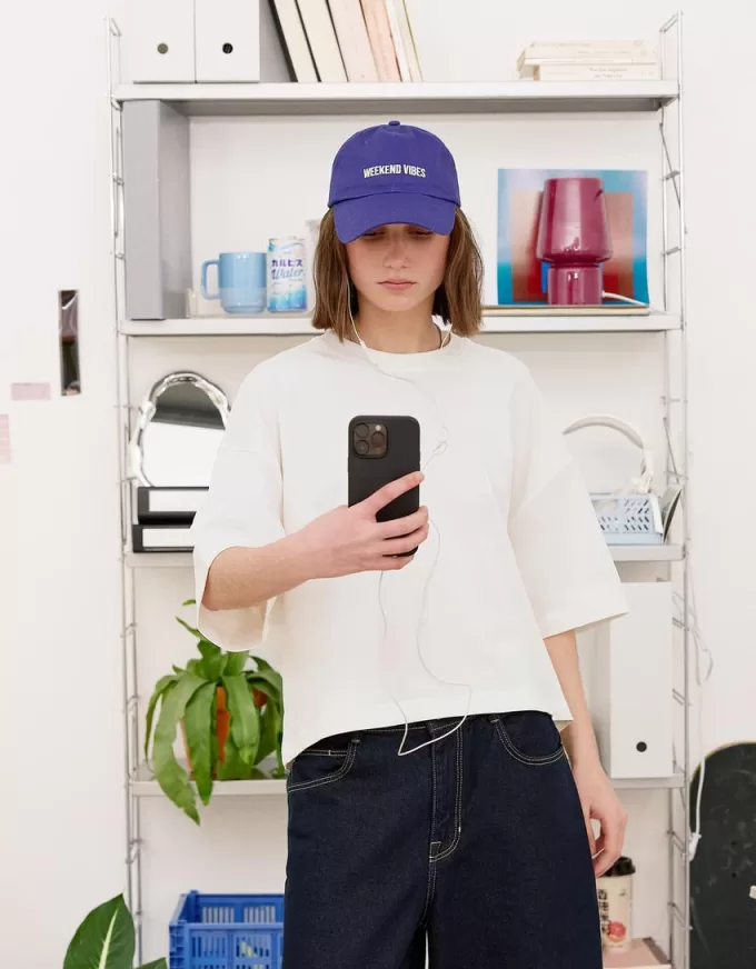 T-shirt a maniche corte dalla vestibilità squadrata in cotone pesante