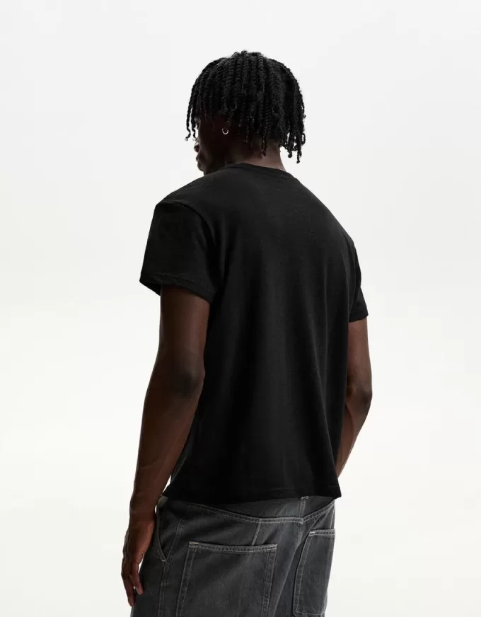 T-shirt a maniche corte effetto fiammato