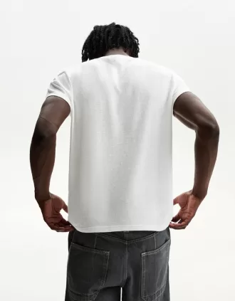 T-shirt a maniche corte effetto fiammato