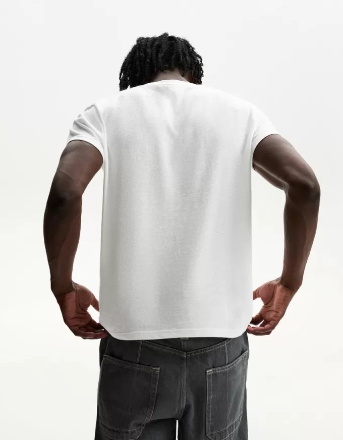 T-shirt a maniche corte effetto fiammato