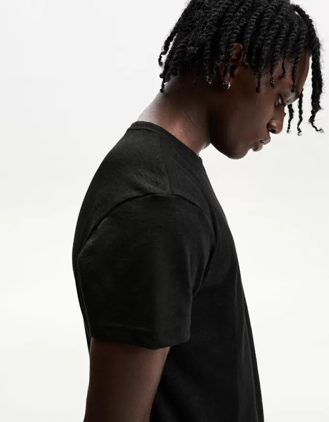 T-shirt a maniche corte effetto fiammato