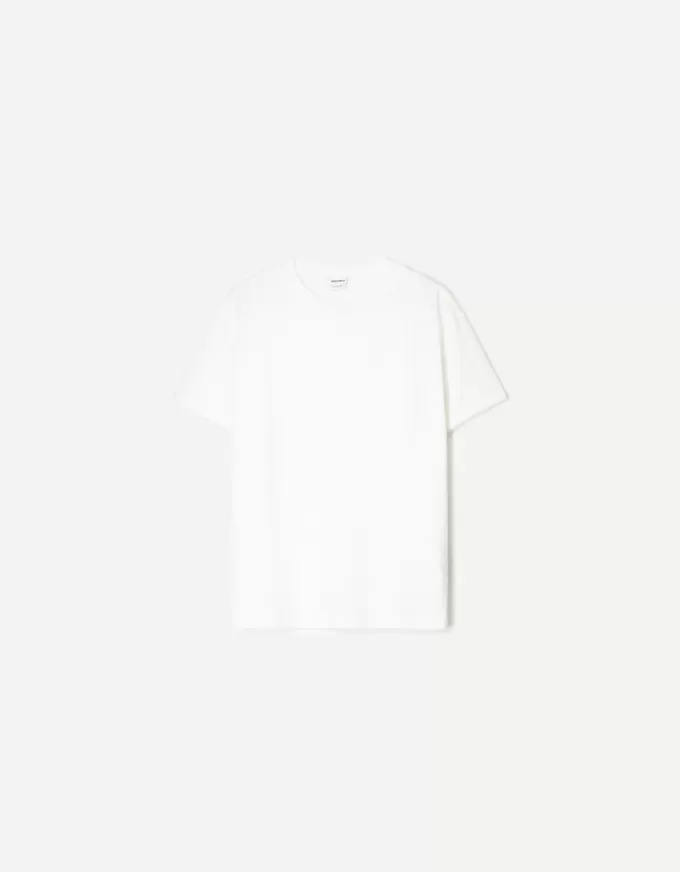 T-shirt a maniche corte effetto fiammato