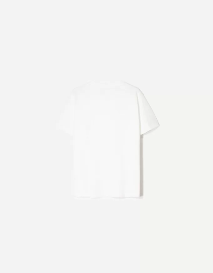 T-shirt a maniche corte effetto fiammato