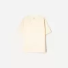 T-shirt a maniche corte scollo a V in cotone pesante