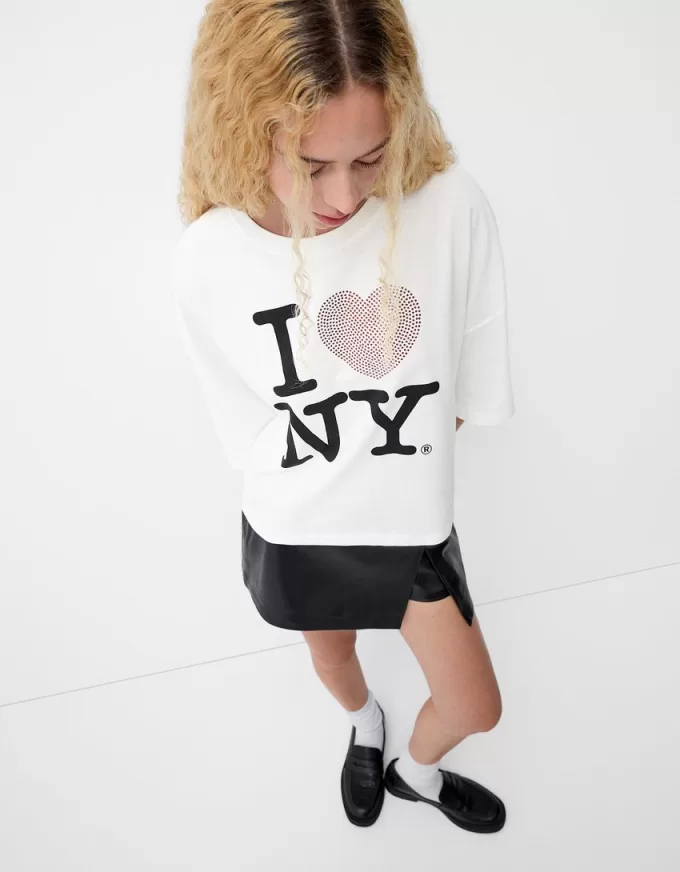 T-shirt a maniche lunghe I Love New York