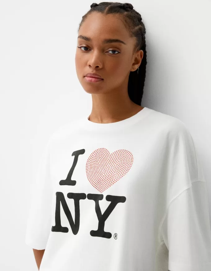 T-shirt a maniche lunghe I Love New York