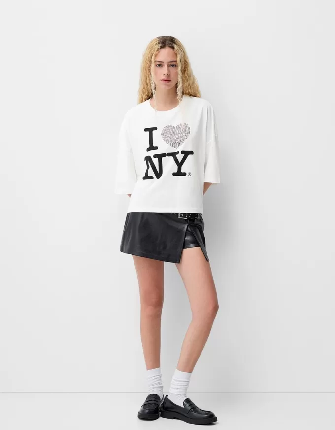 T-shirt a maniche lunghe I Love New York