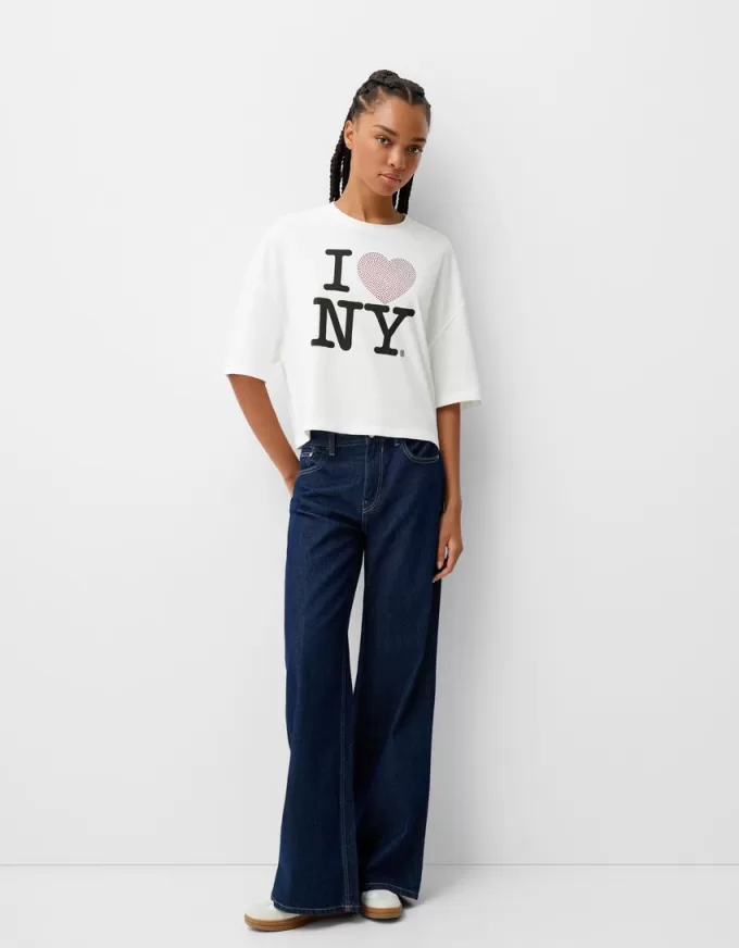 T-shirt a maniche lunghe I Love New York