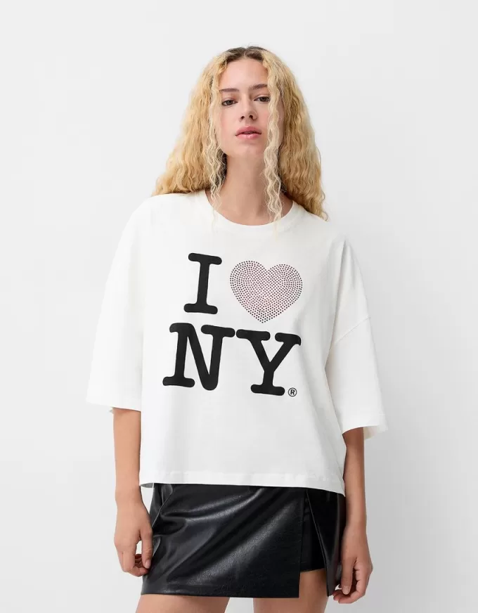 T-shirt a maniche lunghe I Love New York