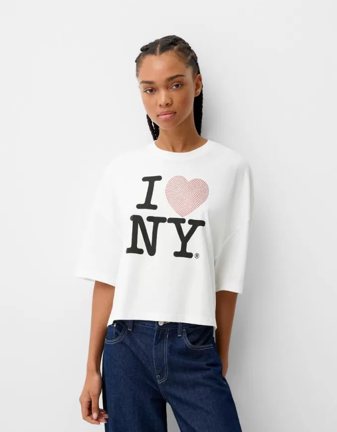T-shirt a maniche lunghe I Love New York
