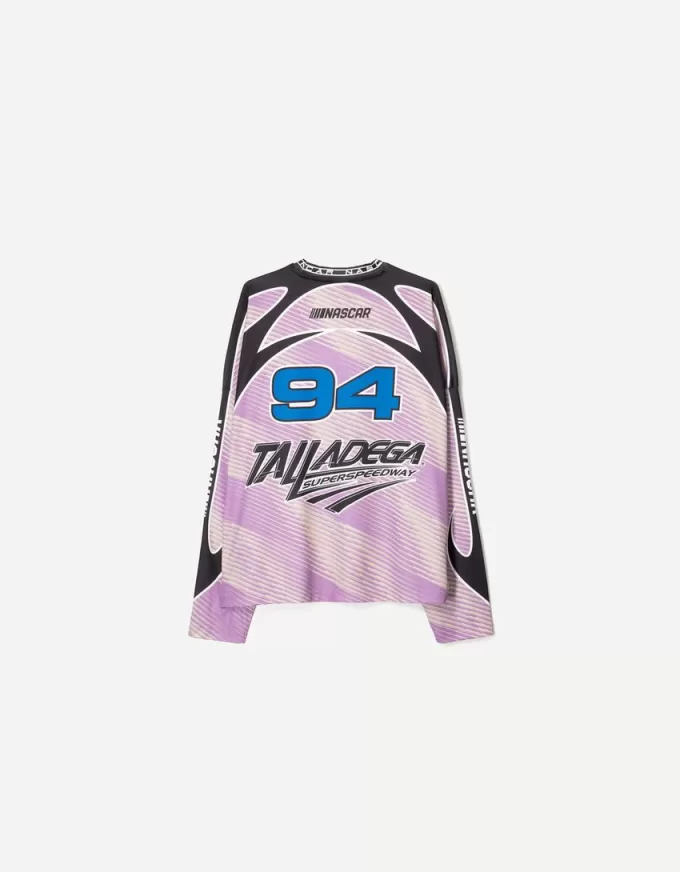 T-shirt a maniche lunghe con stampa Nascar