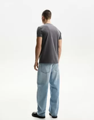 T-shirt arrotolata a maniche corte ricamata