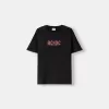 T-shirt con stampa AC/DC a maniche corte sbiadita