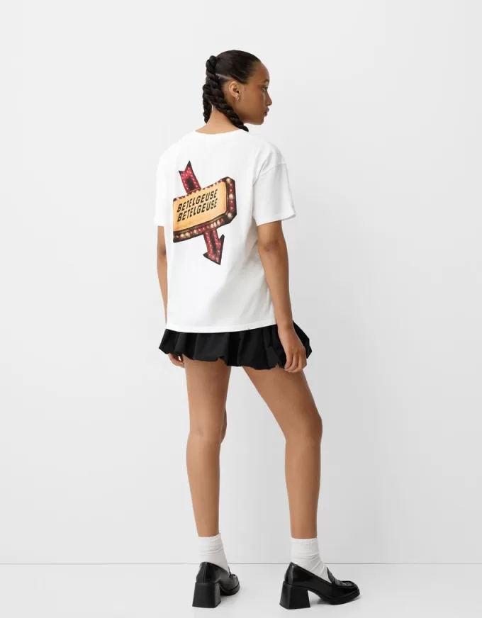 T-shirt con stampa Beershka x Beetlejuice