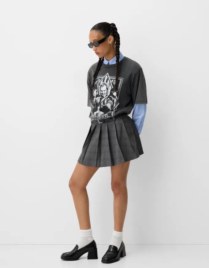 T-shirt con stampa Beershka x Beetlejuice