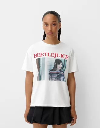 T-shirt con stampa Beershka x Beetlejuice