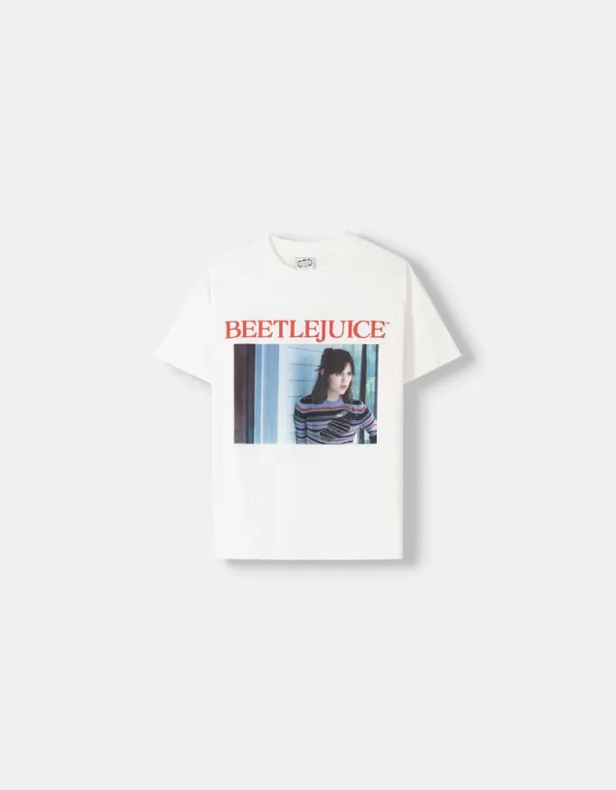T-shirt con stampa Beershka x Beetlejuice