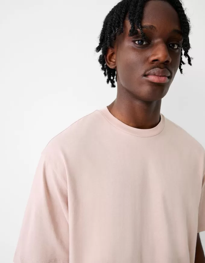 T-shirt corta a maniche corte dal taglio squadrato