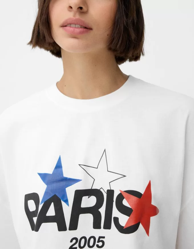 T-shirt corta a maniche corte di Parigi