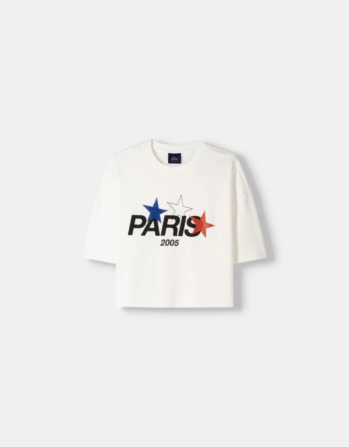 T-shirt corta a maniche corte di Parigi