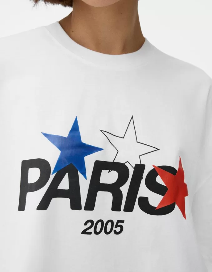 T-shirt corta a maniche corte di Parigi