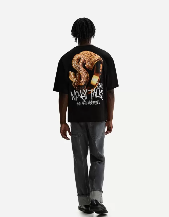 T-shirt extra ampia a maniche corte con stampa