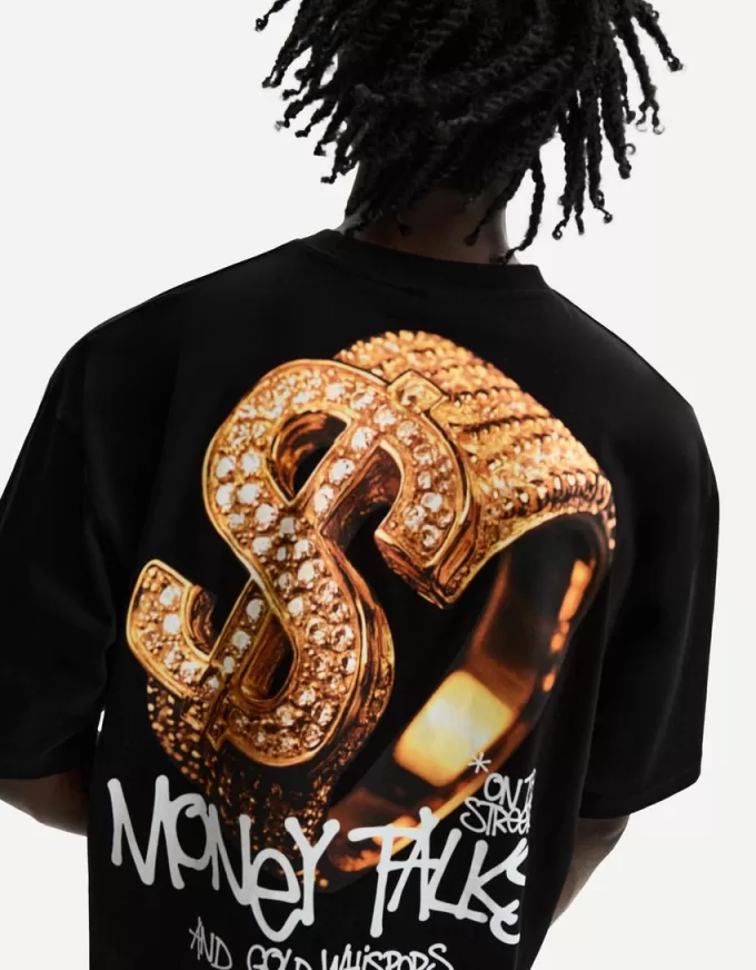 T-shirt extra ampia a maniche corte con stampa