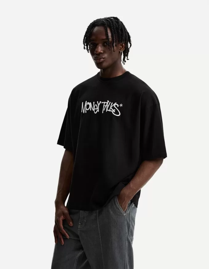 T-shirt extra ampia a maniche corte con stampa