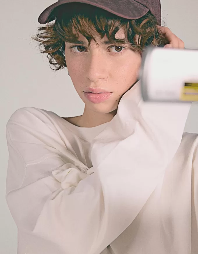 T-shirt in cotone a manica lunga